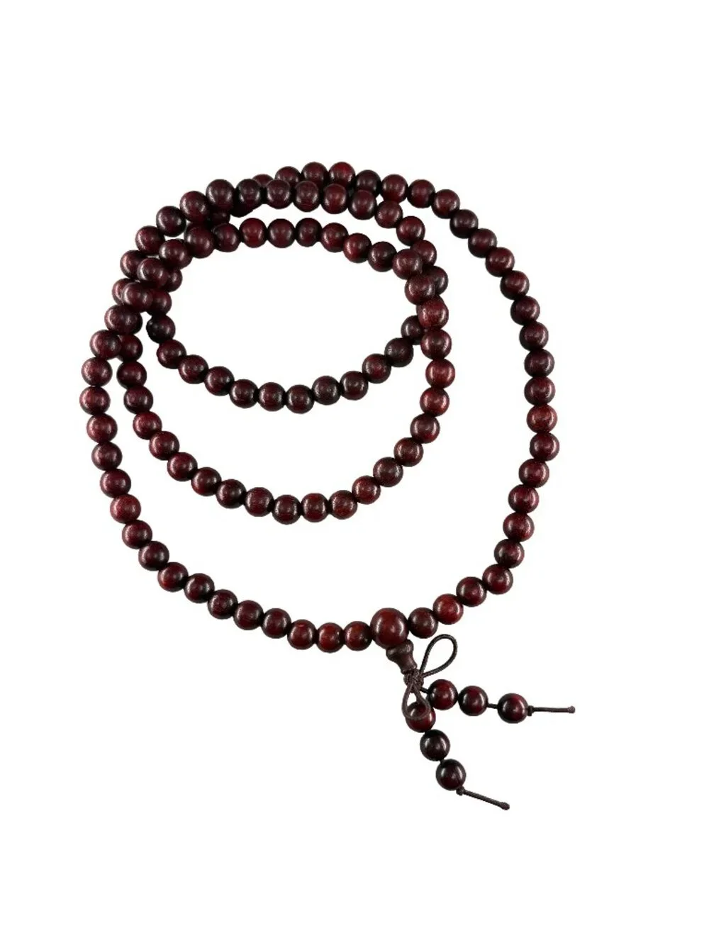Natural Blood Sandalwood 108 Mala Beads 6mm Prayer Necklace Bracelet 15g